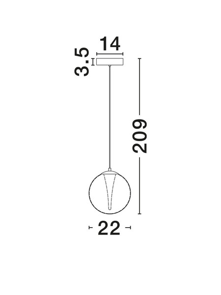 Nova Luce LED Pendelleuchte Galeo dimmbar 7W warmweiss 3000K Gold Glas Metall Ø22cm 9416940