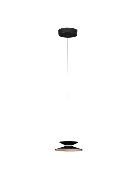 Nova Luce LED Pendelleuchte Morphi dimmbar 5W warmweiss 3000K Schwarz Gold Metall Ø20cm 9416949