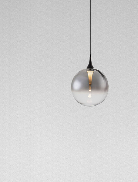 Nova Luce LED Pendelleuchte Orenda 5W warmweiss 3000K Rauchgrau Schwarz Glas Metall Ø16cm 9416957