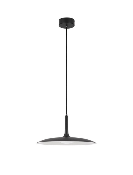 Nova Luce LED Pendelleuchte Lisi 16W warmweiss 3000K Schwarz Stahl Ø45cm 9501213