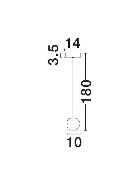 Nova Luce LED Pendelleuchte Ifos 6W warmweiss 3000K Schwarz Chrom Metall Ø10cm 9511011