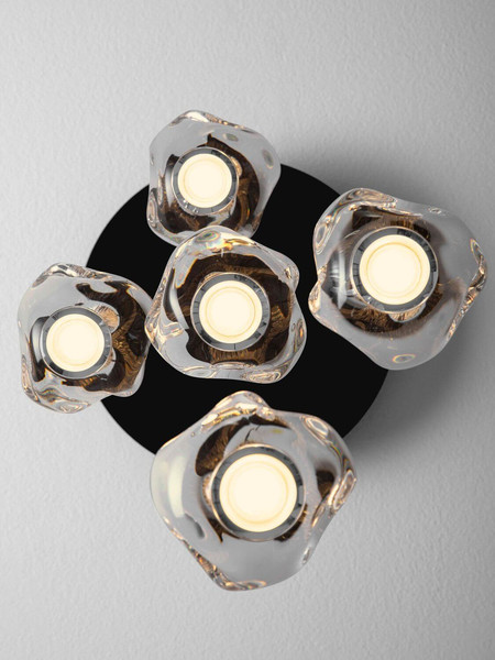 Nova Luce LED Pendelleuchte Ifos dimmbar 25W warmweiss 3000K Schwarz Chrom Metall Ø30cm 9511012