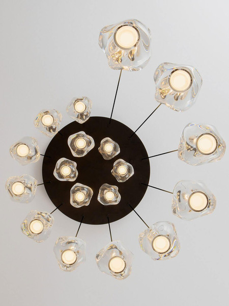 Nova Luce LED Pendelleuchte Ifos dimmbar 87W warmweiss 3000K Schwarz Chrom Metall Ø60cm 9511015