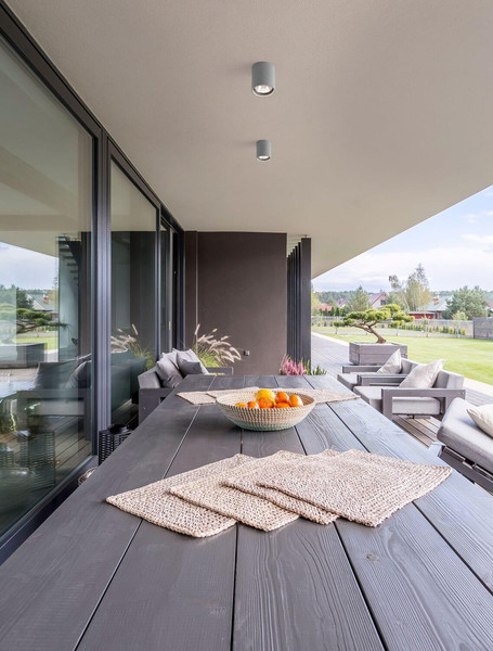 Nova Luce LED Außen-Deckenleuchte Ritz 10W warmweiss 3000K IP65 salzwasserfest Grau Beton Ø10cm 9540227