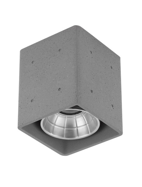 Nova Luce LED Außen-Deckenleuchte Ritz 10W warmweiss 3000K IP65 salzwasserfest Grau Beton 12x10cm 9540228