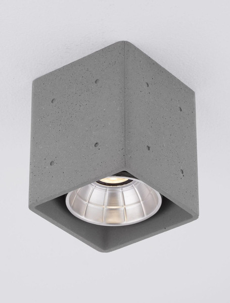 Nova Luce LED Außen-Deckenleuchte Ritz 10W warmweiss 3000K IP65 salzwasserfest Grau Beton 12x10cm 9540228