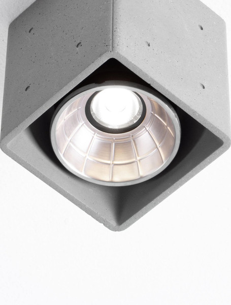 Nova Luce LED Außen-Deckenleuchte Ritz 10W warmweiss 3000K IP65 salzwasserfest Grau Beton 12x10cm 9540228