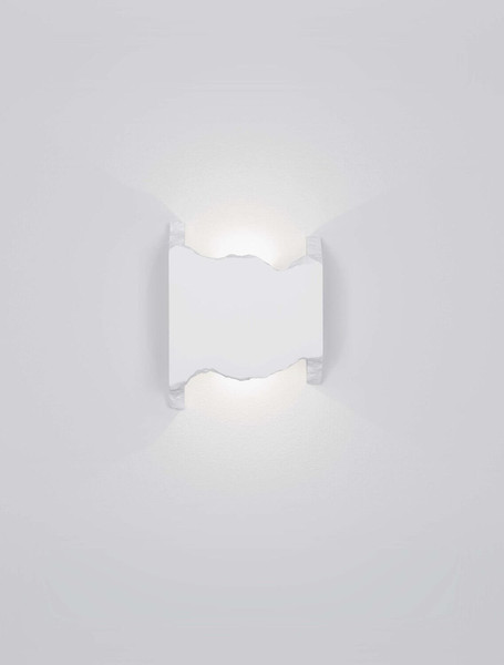 Nova Luce LED Wandleuchte Alas 6W warmweiss 3000K Weiß Gips 18,5x15cm 9540230