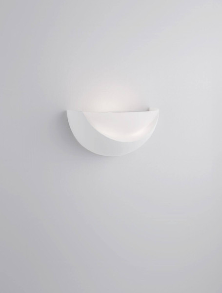 Nova Luce Wandleuchte Alas E14 Weiß Gips 34x17cm 9540231