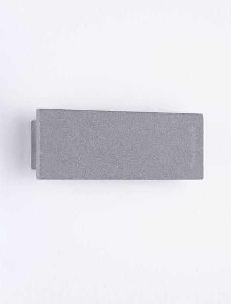 Nova Luce LED Außen-Wandleuchte Luna 10W warmweiss 3000K IP65 Schwarz Beton 30x10cm 9540234