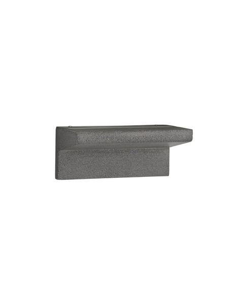 Nova Luce LED Außen-Wandleuchte Lita 6W warmweiss 3000K IP65 salzwasserfest Schwarz Beton 20x12cm 9540239