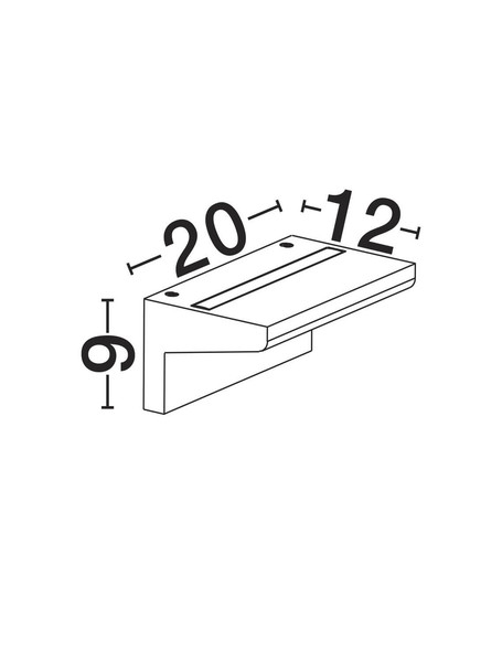 Nova Luce LED Außen-Wandleuchte Lita 6W warmweiss 3000K IP65 salzwasserfest Schwarz Beton 20x12cm 9540239