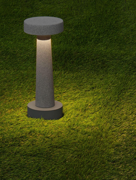 Nova Luce LED Sockelleuchte Cram 5W warmweiss 3000K IP65 salzwasserfest Schwarz Beton 30cm 9540241