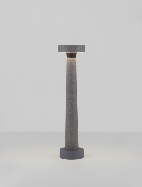 Nova Luce LED Wegeleuchte Cram 5W warmweiss 3000K IP65 salzwasserfest Schwarz Beton 50cm 9540242