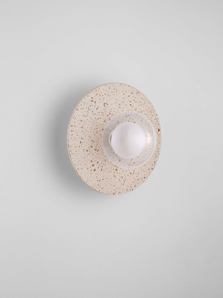 Nova Luce Wandleuchte Vrahos G9 Beige Glas Beton Ø29,5cm 9540245