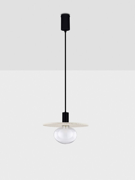 Nova Luce Pendelleuchte Vrahos G9 Beige Glas Beton Ø29,5cm 9540246