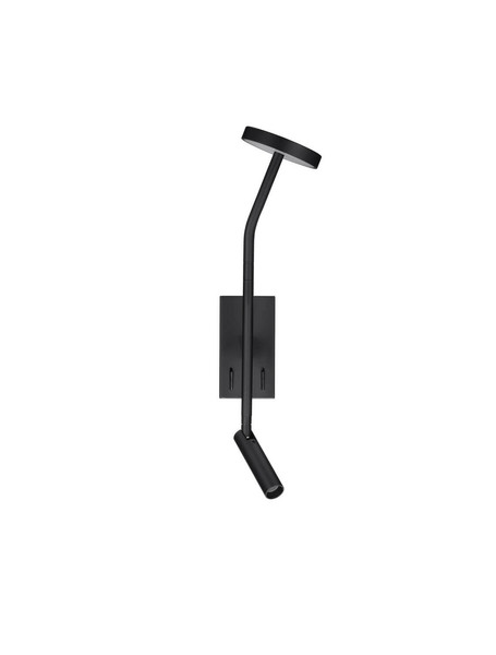 Nova Luce LED Wandleuchte Logos 9W warmweiss 3000K Schwarz Aluminium 46x12,5cm 9540250
