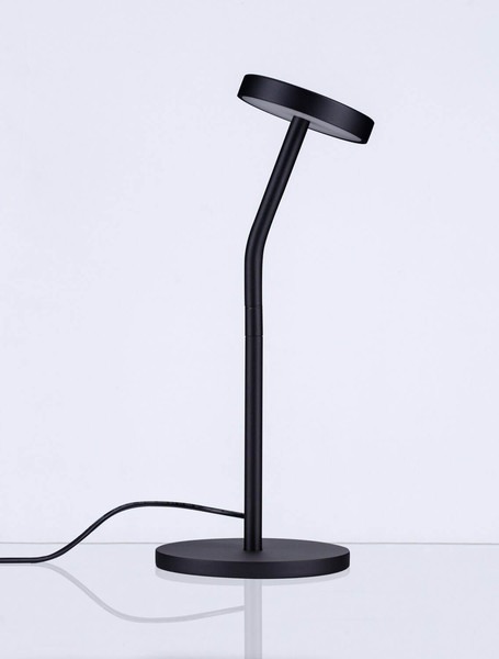 Nova Luce LED Tischleuchte Logos 5W warmweiss 3000K Schwarz Stahl Aluminium Ø14cm 9540251