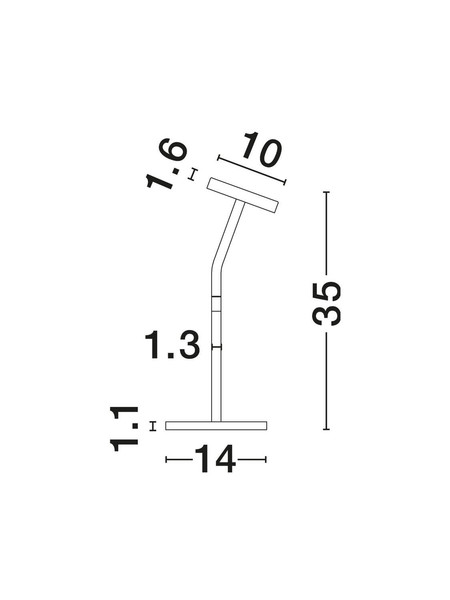 Nova Luce LED Tischleuchte Logos 5W warmweiss 3000K Schwarz Stahl Aluminium Ø14cm 9540251