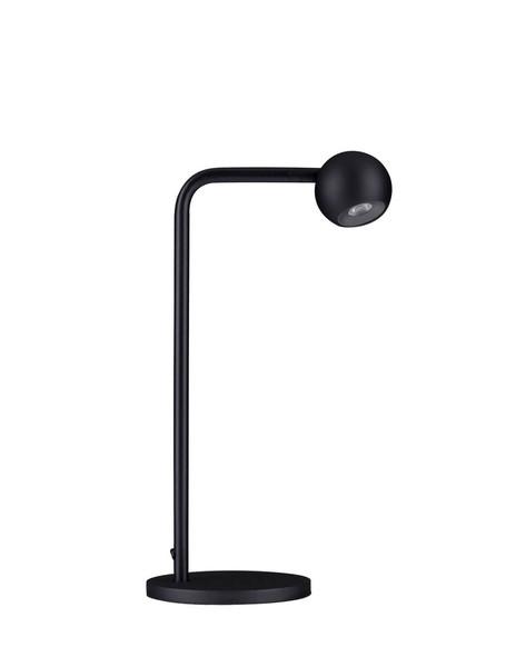 Nova Luce LED Tischleuchte Sfera 6W warmweiss 3000K Schwarz Stahl Aluminium Ø14cm 9540253