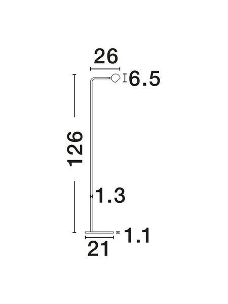 Nova Luce LED Stehleuchte Sfera 6W warmweiss 3000K Schwarz Stahl Aluminium 126cm 9540254