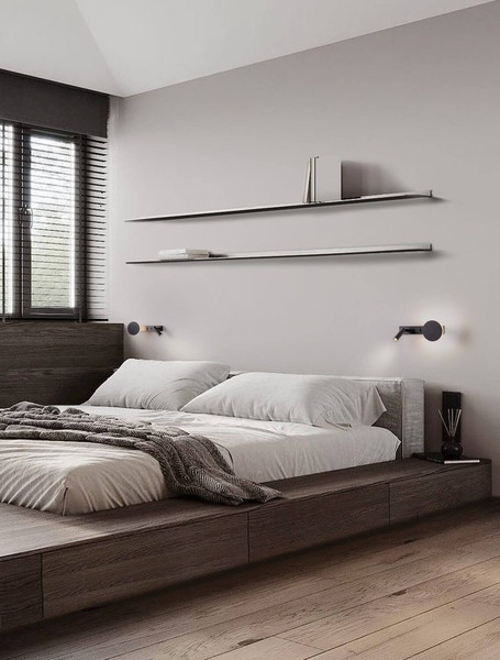 Nova Luce LED Wandleuchte Noima schwenkbar 9W warmweiss 3000K Schwarz Stahl Aluminium 28,5x10cm 9540257