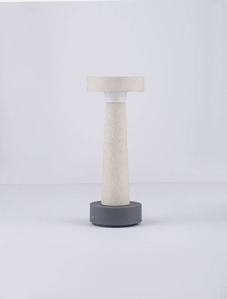 Nova Luce LED Sockelleuchte Cram 5W warmweiss 3000K IP65 salzwasserfest Weiß Beton 30cm 9540271