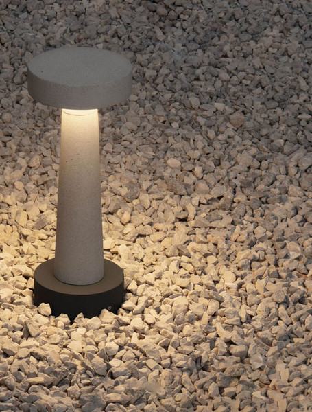 Nova Luce LED Sockelleuchte Cram 5W warmweiss 3000K IP65 salzwasserfest Weiß Beton 30cm 9540271