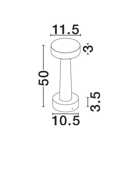 Nova Luce LED Wegeleuchte Cram 5W warmweiss 3000K IP65 salzwasserfest Weiß Beton 50cm 9540272