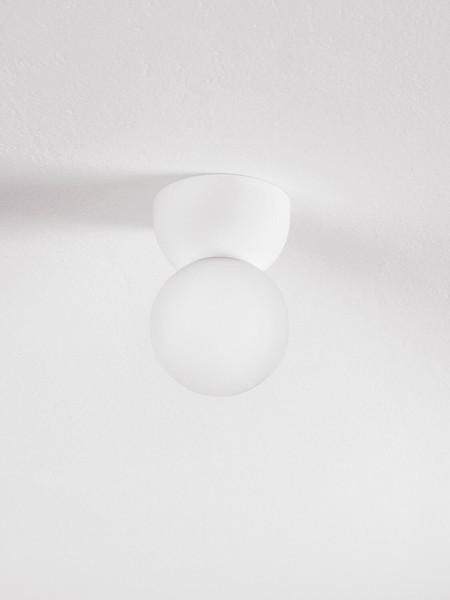 Nova Luce Deckenleuchte Zero G9 Weiß Opal Glas Gips Ø8cm 9577014