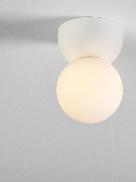 Nova Luce Deckenleuchte Zero G9 Weiß Opal Glas Gips Ø8cm 9577014