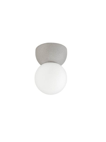 Nova Luce Deckenleuchte Zero G9 Grau Opal Glas Beton Ø8cm 9577015