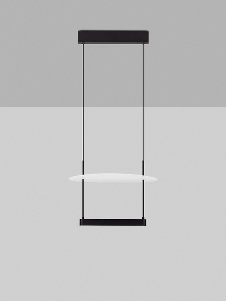 Nova Luce LED Pendelleuchte Diona dimmbar 29W warmweiss 2700K Schwarz Weiß Aluminium 40x40cm 9580571