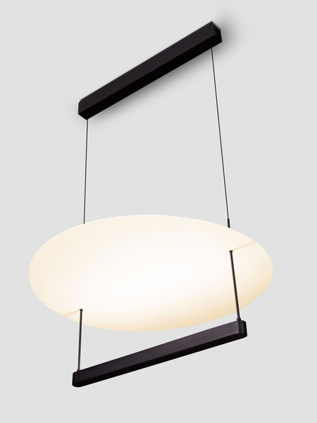 Nova Luce LED Pendelleuchte Diona dimmbar 40W warmweiss 2700K Schwarz Weiß Aluminium 60x60cm 9580572