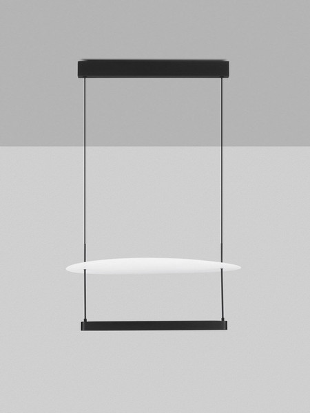 Nova Luce LED Pendelleuchte Diona dimmbar 40W warmweiss 2700K Schwarz Weiß Aluminium 60x60cm 9580572