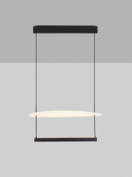 Nova Luce LED Pendelleuchte Diona dimmbar 40W warmweiss 2700K Schwarz Weiß Aluminium 60x60cm 9580572