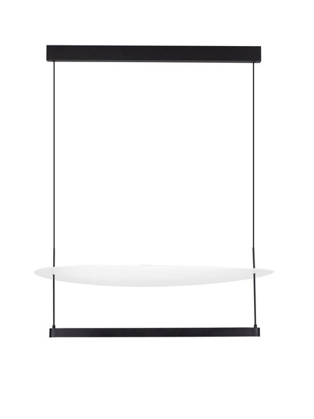 Nova Luce LED Pendelleuchte Diona dimmbar 55W warmweiss 2700K Schwarz Weiß Aluminium 80x80cm 9580573