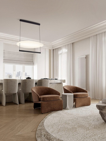Nova Luce LED Pendelleuchte Diona dimmbar 55W warmweiss 2700K Schwarz Weiß Aluminium 80x80cm 9580573
