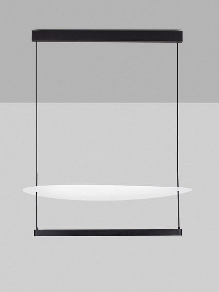 Nova Luce LED Pendelleuchte Diona dimmbar 55W warmweiss 2700K Schwarz Weiß Aluminium 80x80cm 9580573