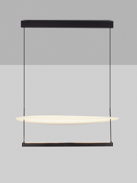 Nova Luce LED Pendelleuchte Diona dimmbar 55W warmweiss 2700K Schwarz Weiß Aluminium 80x80cm 9580573
