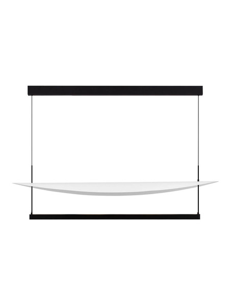 Nova Luce LED Pendelleuchte Diona dimmbar 81W warmweiss 2700K Schwarz Weiß Aluminium 120x30cm 9580577