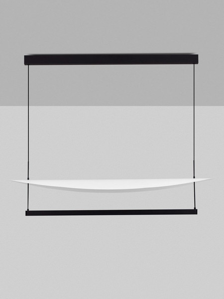 Nova Luce LED Pendelleuchte Diona dimmbar 81W warmweiss 2700K Schwarz Weiß Aluminium 120x30cm 9580577