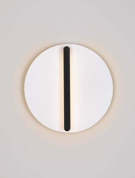 Nova Luce LED Wandleuchte Nalu dimmbar 20W warmweiss 2700K Schwarz Weiß Stahl Aluminium Ø30cm 9580581