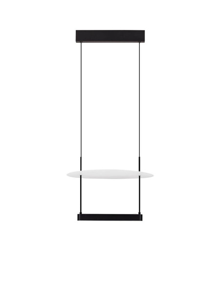 Nova Luce LED Pendelleuchte Diona dimmbar 29W warmweiss 3000K Schwarz Weiß Aluminium 40x40cm 9580671