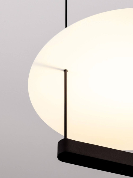Nova Luce LED Pendelleuchte Diona dimmbar 29W warmweiss 3000K Schwarz Weiß Aluminium 40x40cm 9580671