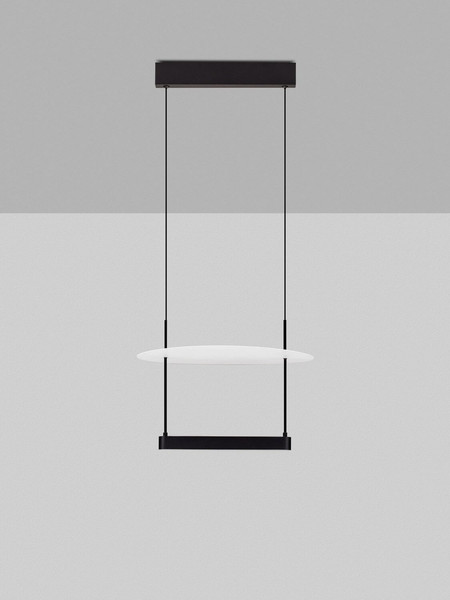 Nova Luce LED Pendelleuchte Diona dimmbar 29W warmweiss 3000K Schwarz Weiß Aluminium 40x40cm 9580671