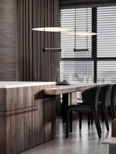 Nova Luce LED Pendelleuchte Diona dimmbar 29W warmweiss 3000K Schwarz Weiß Aluminium 40x40cm 9580671