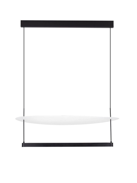 Nova Luce LED Pendelleuchte Diona dimmbar 55W warmweiss 3000K Schwarz Weiß Aluminium 80x80cm 9580673
