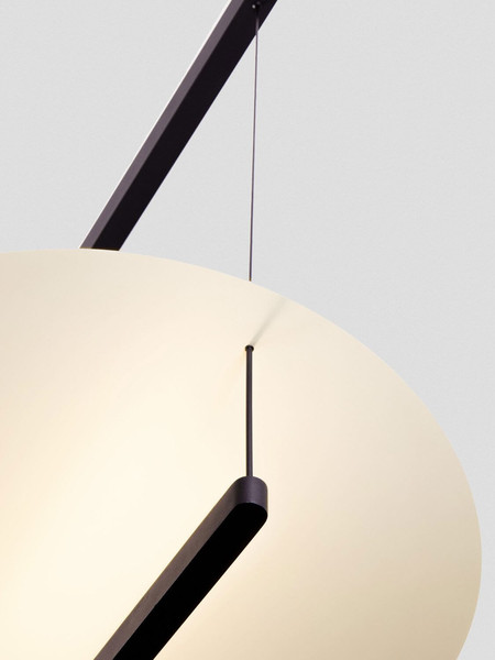 Nova Luce LED Pendelleuchte Diona dimmbar 55W warmweiss 3000K Schwarz Weiß Aluminium 80x80cm 9580673