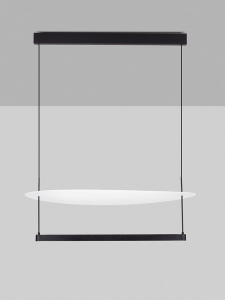 Nova Luce LED Pendelleuchte Diona dimmbar 55W warmweiss 3000K Schwarz Weiß Aluminium 80x80cm 9580673
